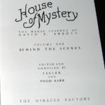 House of Mystery - Vol. 1 by Teller, Todd Karr