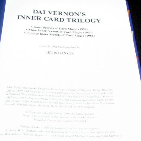 Dai Vernon's Inner Card Trilogy by Lewis Ganson