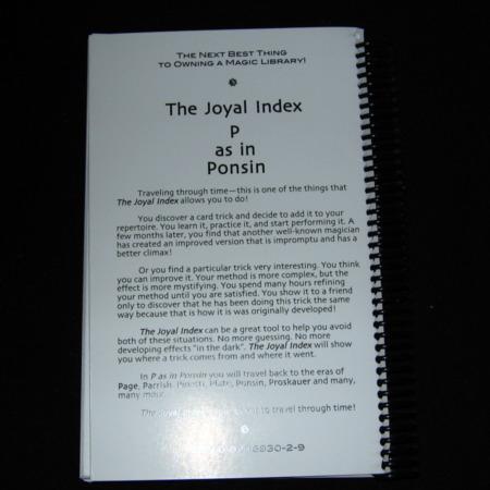Joyal Index: P as in Ponsin by Martin Joyal