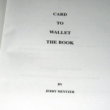 Card To Wallet Book by Jerry Mentzer