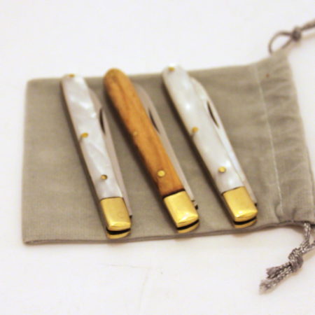 Review by Andy Martin for Koa Wood + Mother of Pearl Knives by Joe Mogar