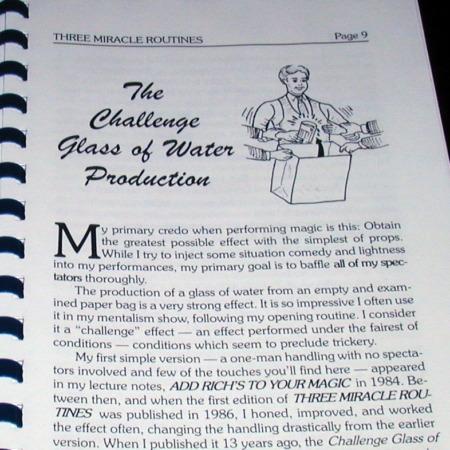 Three Miracle Routines by Richard Osterlind