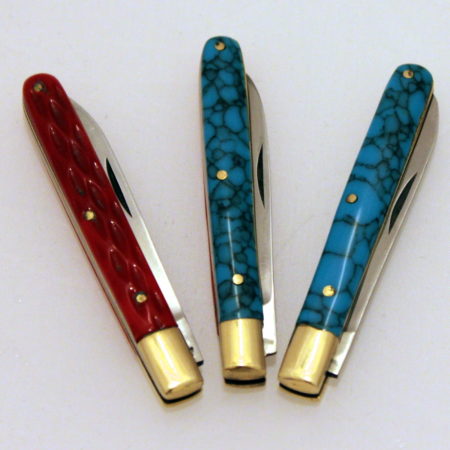 Review by Tom Pearson for Red Jigged Bone + Turquoise Knives by Joe Mogar