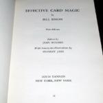 Effective Card Magic by Bill Simon