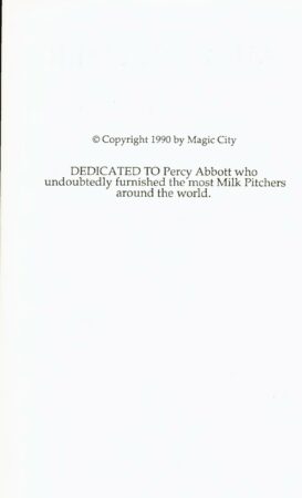 Magic City Library of Magic Vol. 05 Milk Pitcher by Leo Behnke, Magic City
