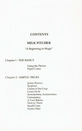 Magic City Library of Magic Vol. 05 Milk Pitcher by Leo Behnke, Magic City