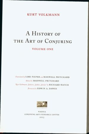 A History of the Art of Conjuring by Kurt Volkmann