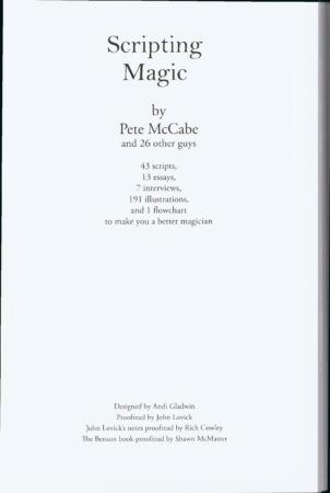 Scripting Magic - Vol. 1 by Pete McCabe