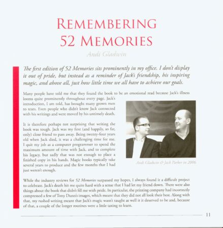 Jack Parkers 52 Memories - Retrospective Edition by Andi Gladwin