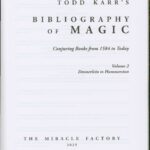 Todd Karrs Bibliography of Magic (Vols. 1-4) by Todd Karr