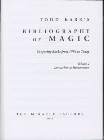 Todd Karrs Bibliography of Magic (Vols. 1-4) by Todd Karr